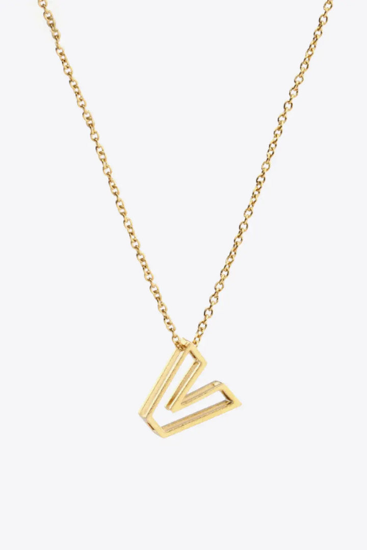 LOVCIA U to Z Letter Pendant Nekclace