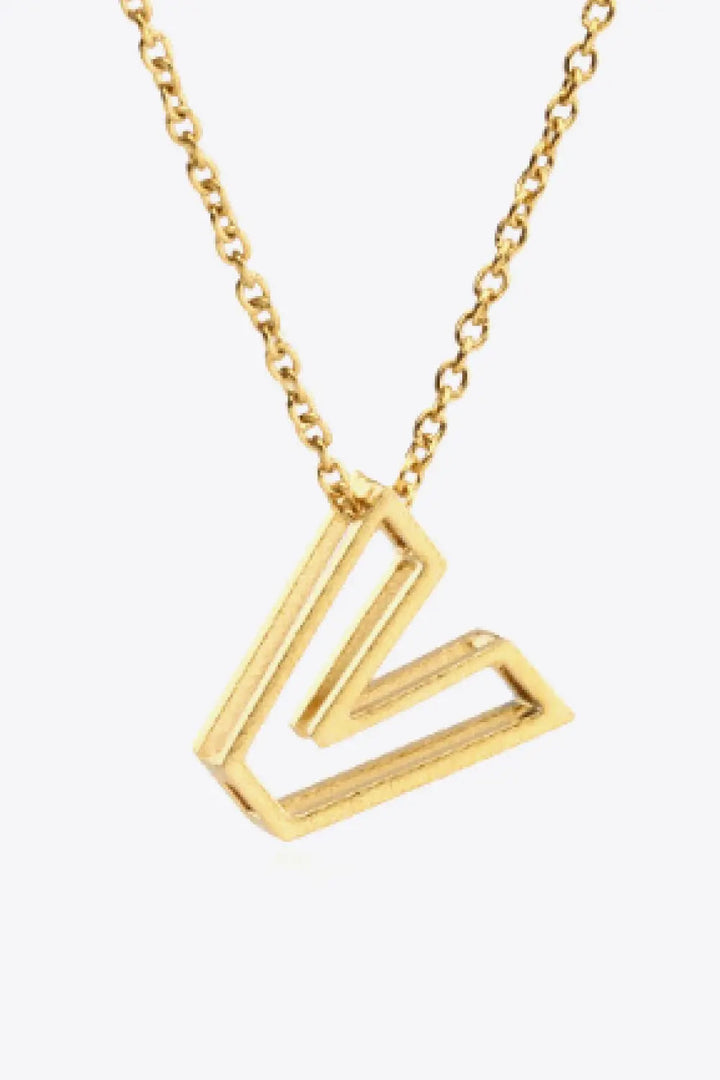 LOVCIA U to Z Letter Pendant Nekclace