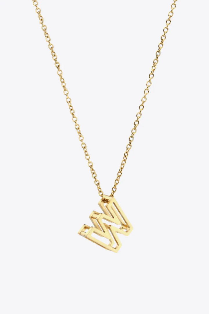 LOVCIA U to Z Letter Pendant Nekclace