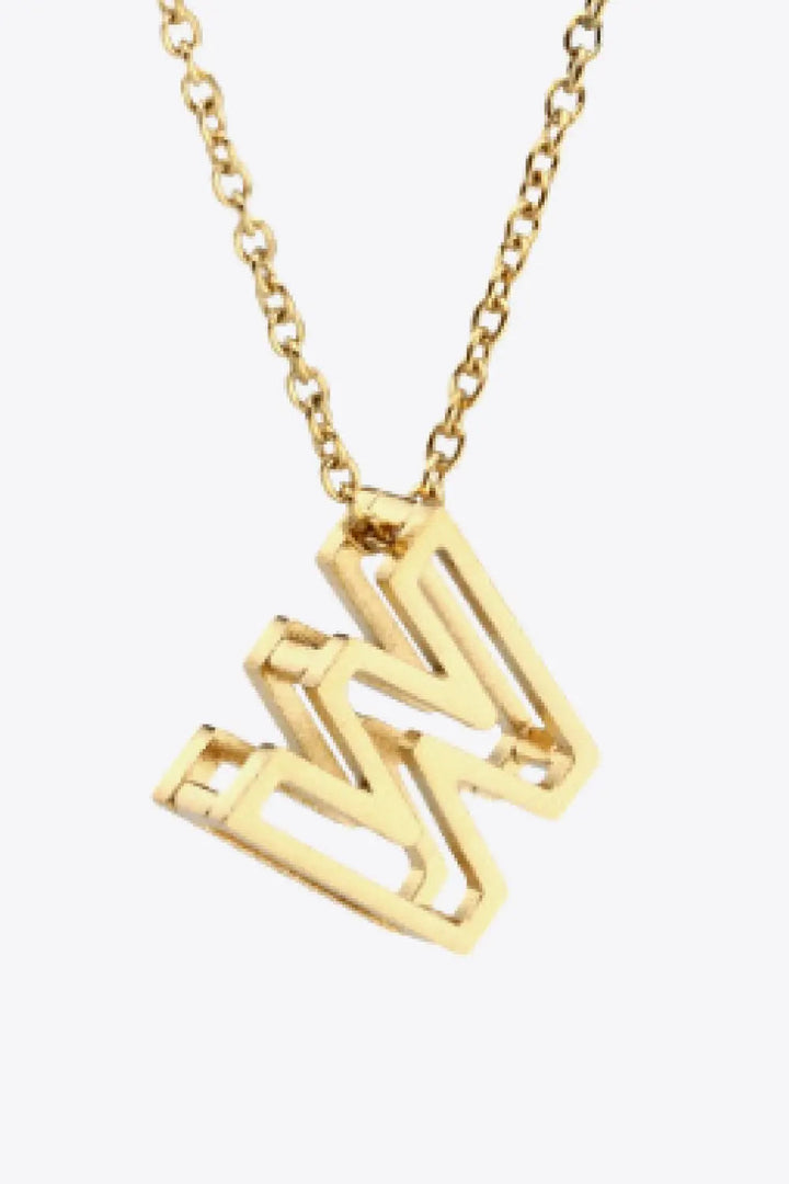 LOVCIA U to Z Letter Pendant Nekclace