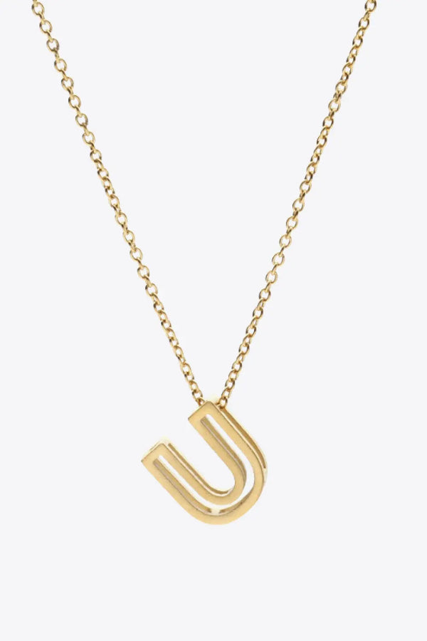 LOVCIA U to Z Letter Pendant Nekclace