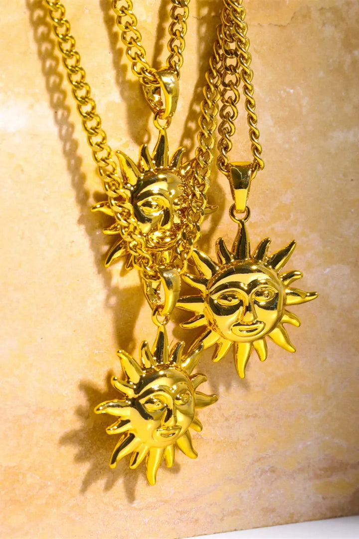 LOVCIA Sun Pendant Copper Necklace