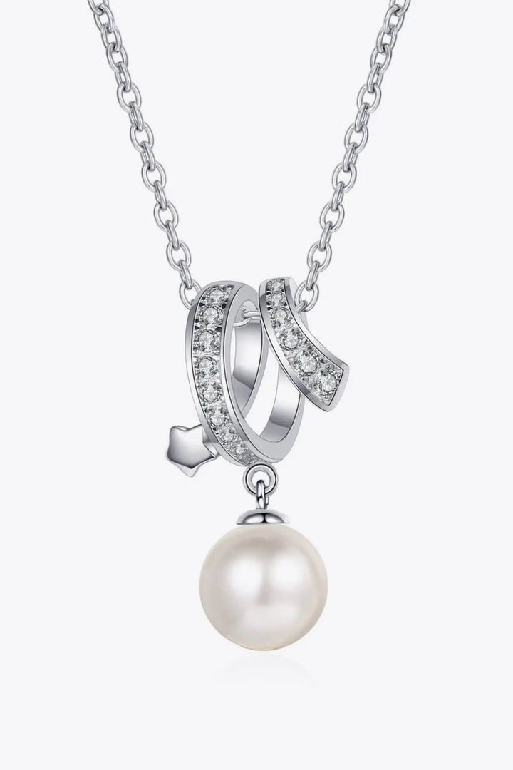 LOVCIA Give You A Chance Pearl Pendant Chain Necklace