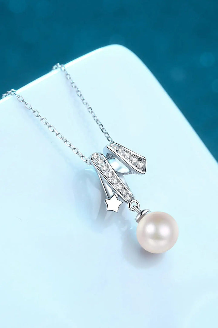 LOVCIA Give You A Chance Pearl Pendant Chain Necklace