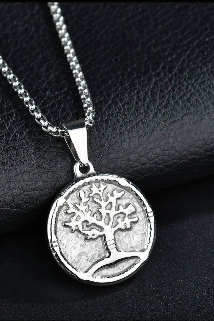 LOVCIA Tree Of Life Pendant Stainless Steel Necklace