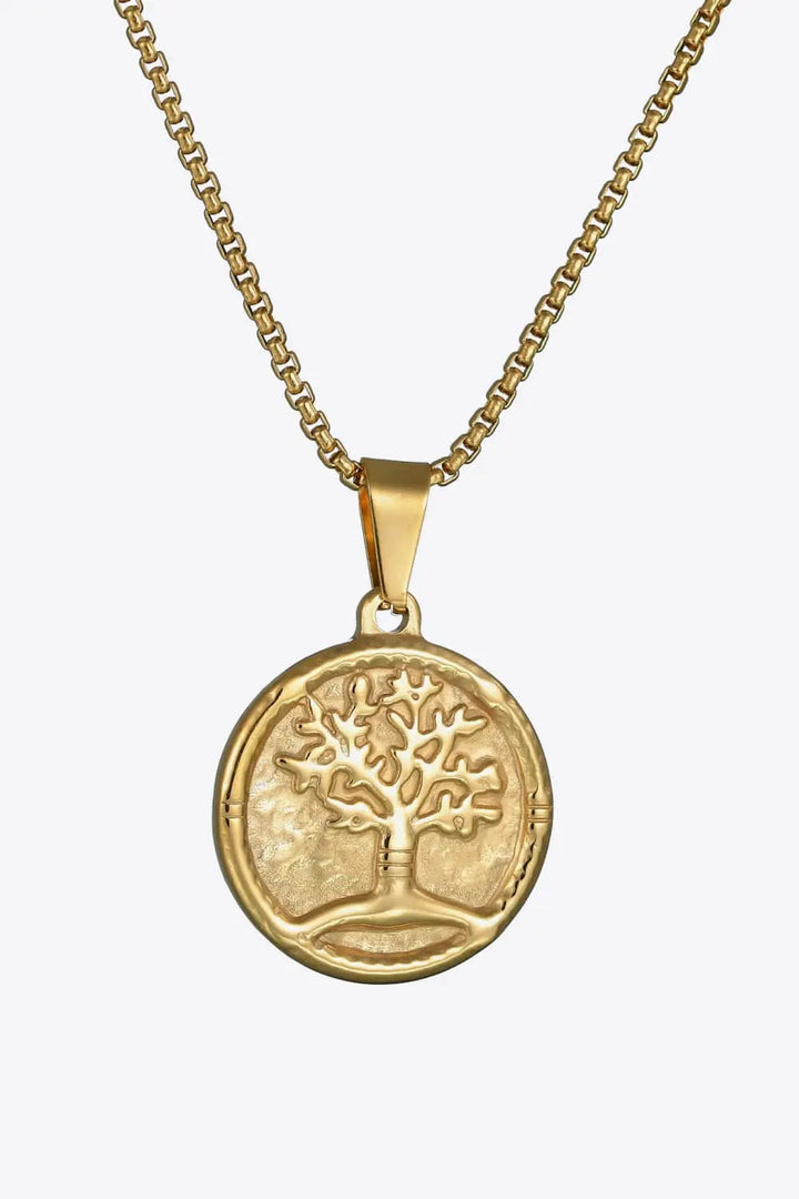 LOVCIA Tree Of Life Pendant Stainless Steel Necklace