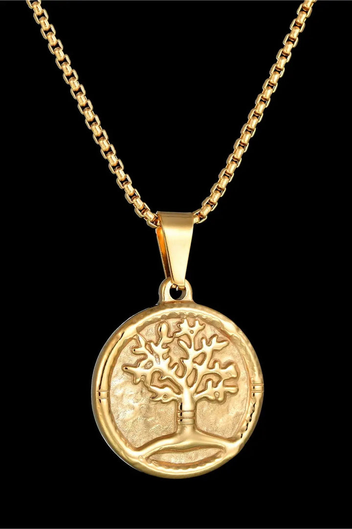 LOVCIA Tree Of Life Pendant Stainless Steel Necklace