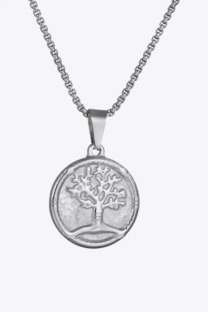 LOVCIA Tree Of Life Pendant Stainless Steel Necklace