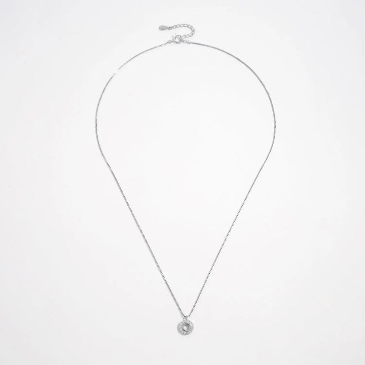 LOVCIA 925 Sterling Silver Zircon Pendant Necklace