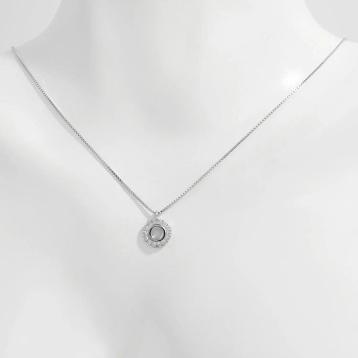 LOVCIA 925 Sterling Silver Zircon Pendant Necklace