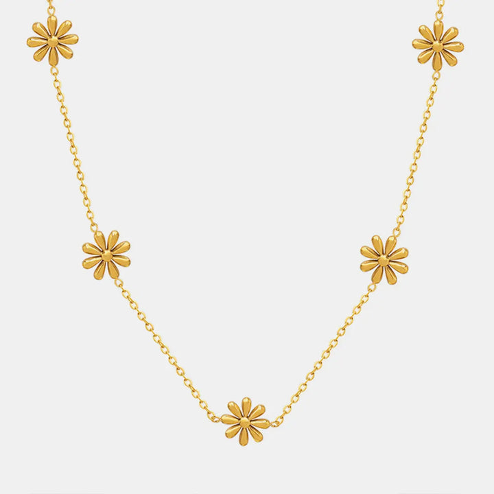 LOVCIA Titanium Steel Daisy Shape Necklace