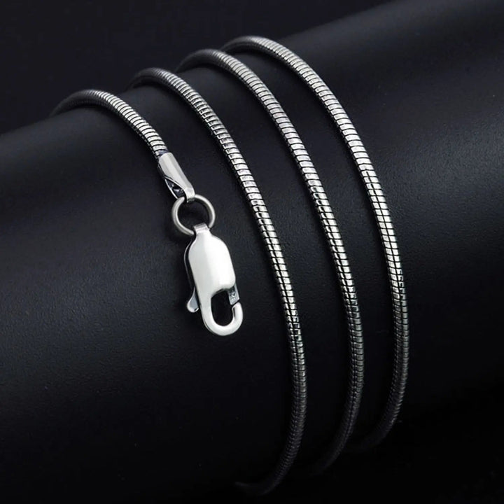 19.7" Snake Chain 925 Sterling Silver Necklace LOVCIA