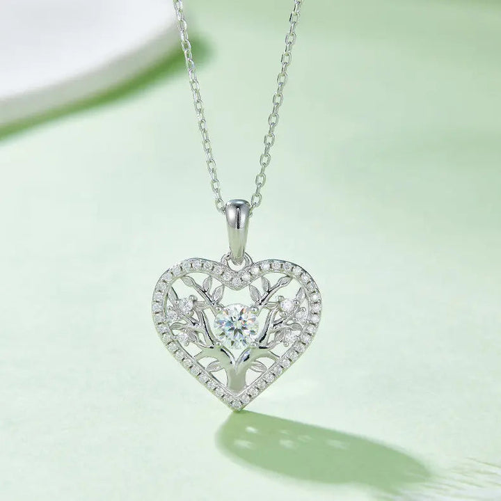 LOVCIA Moissanite 925 Sterling Silver Heart Shape Necklace