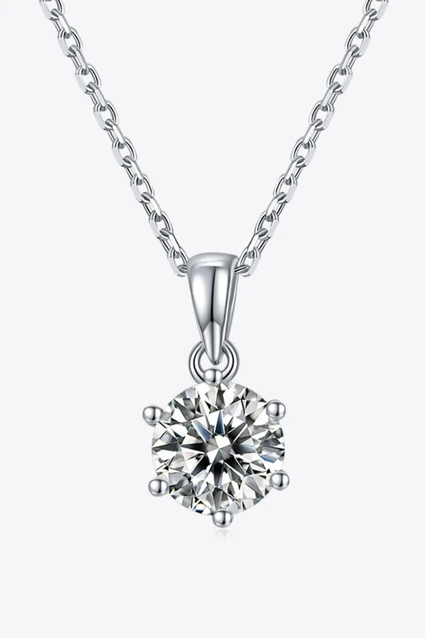 LOVCIA 1 Carat Moissanite 925 Sterling Silver Necklace