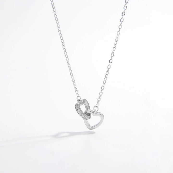 LOVCIA 925 Sterling Silver Inlaid Zircon Heart Necklace