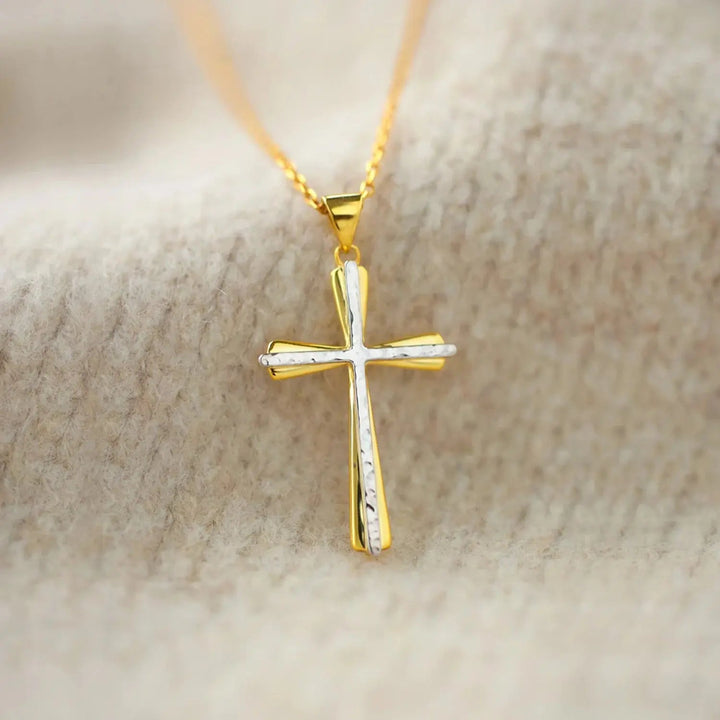 LOVCIA 925 Sterling Silver Cross Pendant Necklace