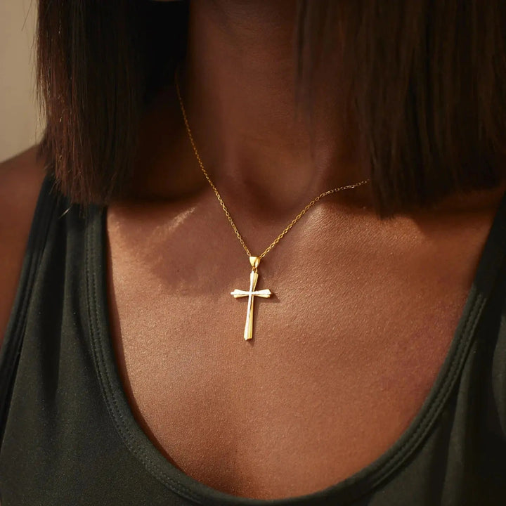 LOVCIA 925 Sterling Silver Cross Pendant Necklace