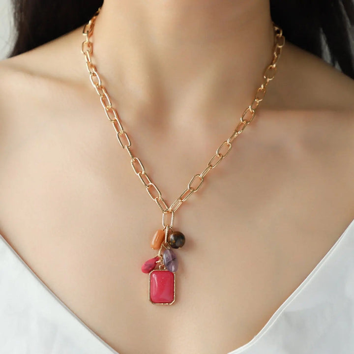 LOVCIA Alloy Lobster Closure Pendant Necklace