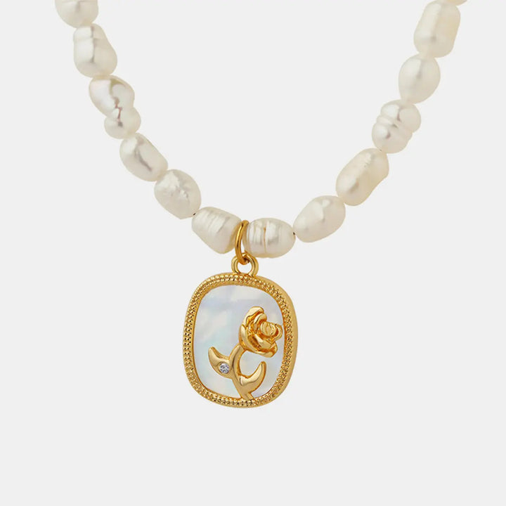 18K Gold-Plated Freshwater Pearl Necklace LOVCIA