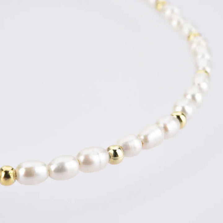 LOVCIA Elegant Retro Freshwater Pearl Necklace for Women LOVCIA