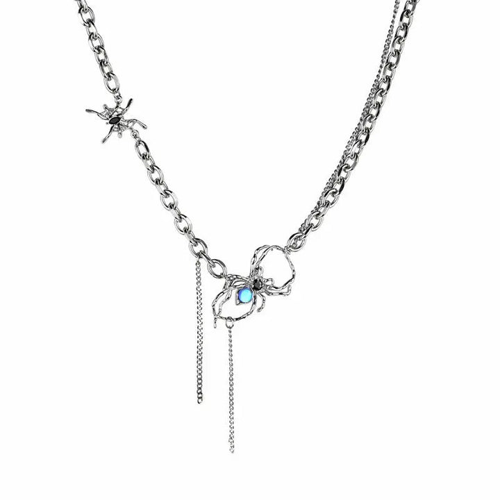 LOVCIA Personality Spider Tassel Necklace For Women LOVCIA