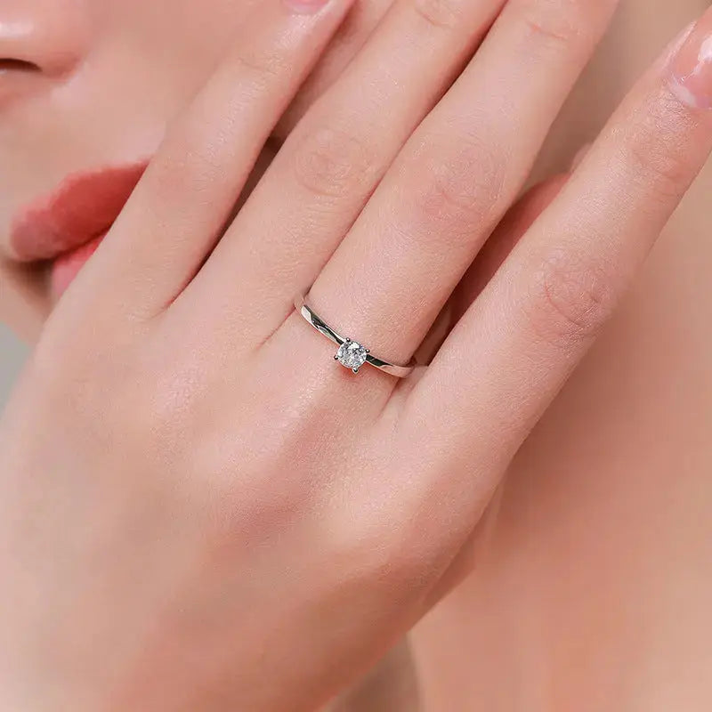 LOVCIA Jewelry Timeless Brilliance Exquisite Sterling Silver Solitaire Ring