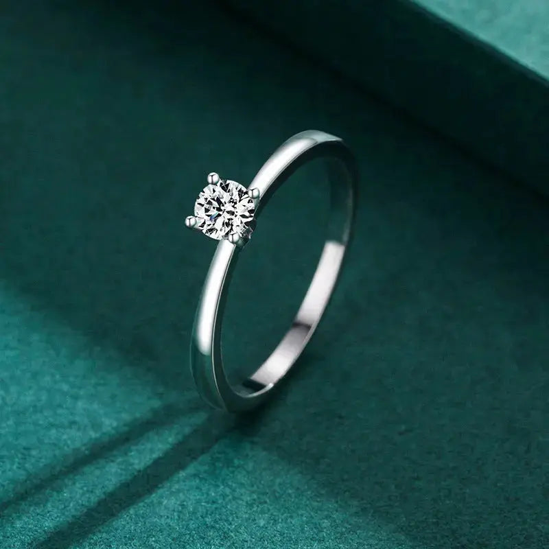 LOVCIA Jewelry Timeless Brilliance Exquisite Sterling Silver Solitaire Ring
