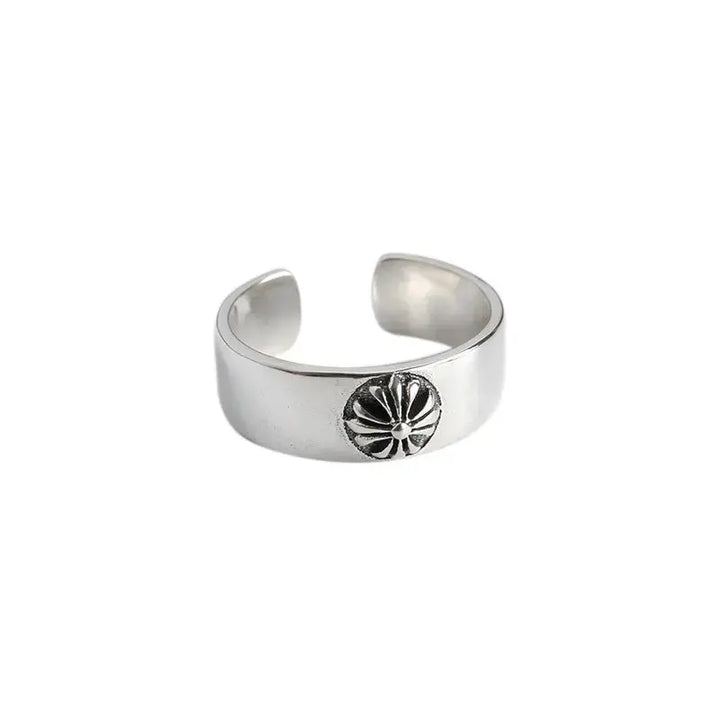 LOVCIA Vintage Flowers Women 925 Sterling Silver Adjustable Ring