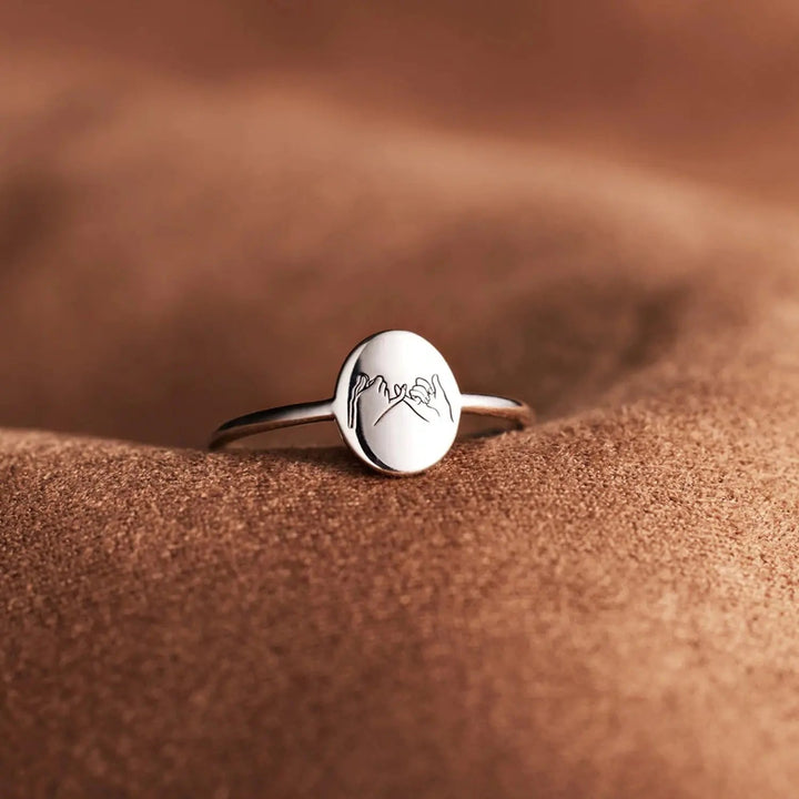 925 Sterling Silver Engraved Ring LOVCIA