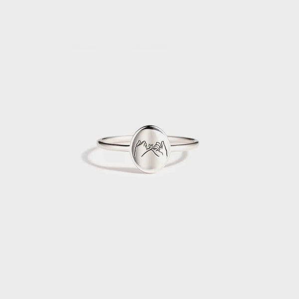 LOVCIA 925 Sterling Silver Engraved Ring