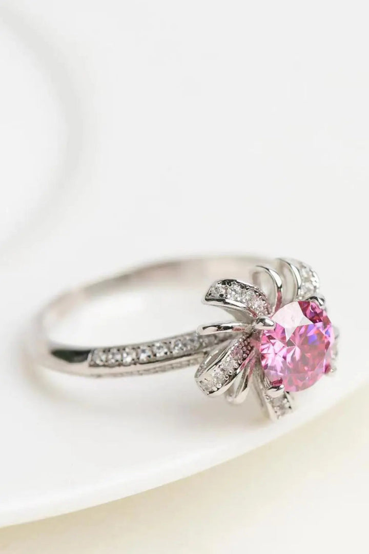 1 Carat Moissanite Flower-Shaped Ring LOVCIA