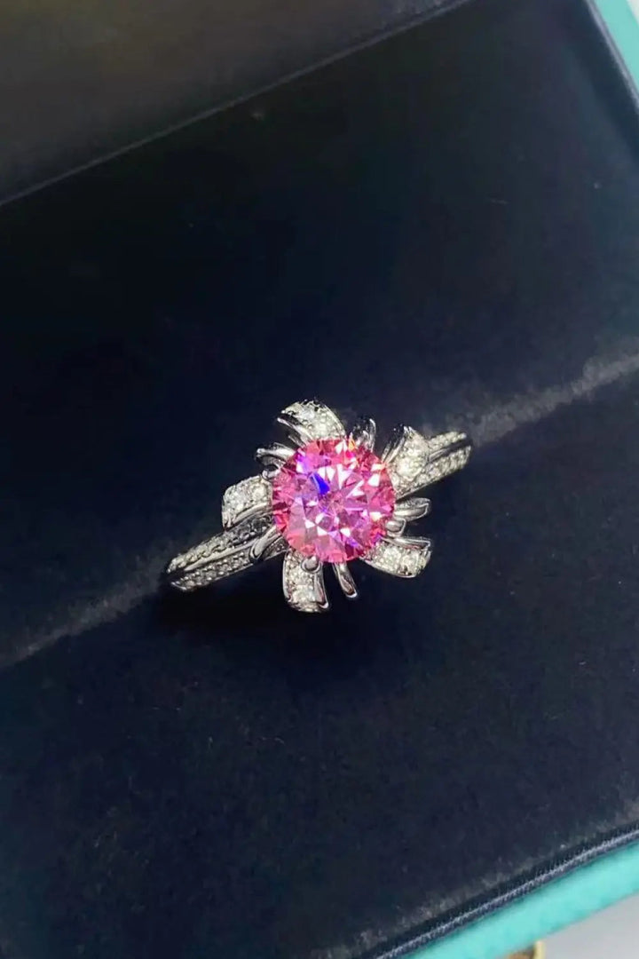 1 Carat Moissanite Flower-Shaped Ring LOVCIA