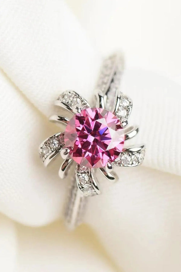 1 Carat Moissanite Flower-Shaped Ring LOVCIA