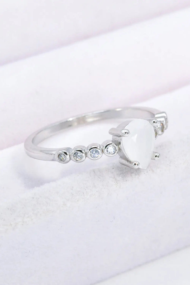 LOVCIA Teardrop Natural Moonstone Ring