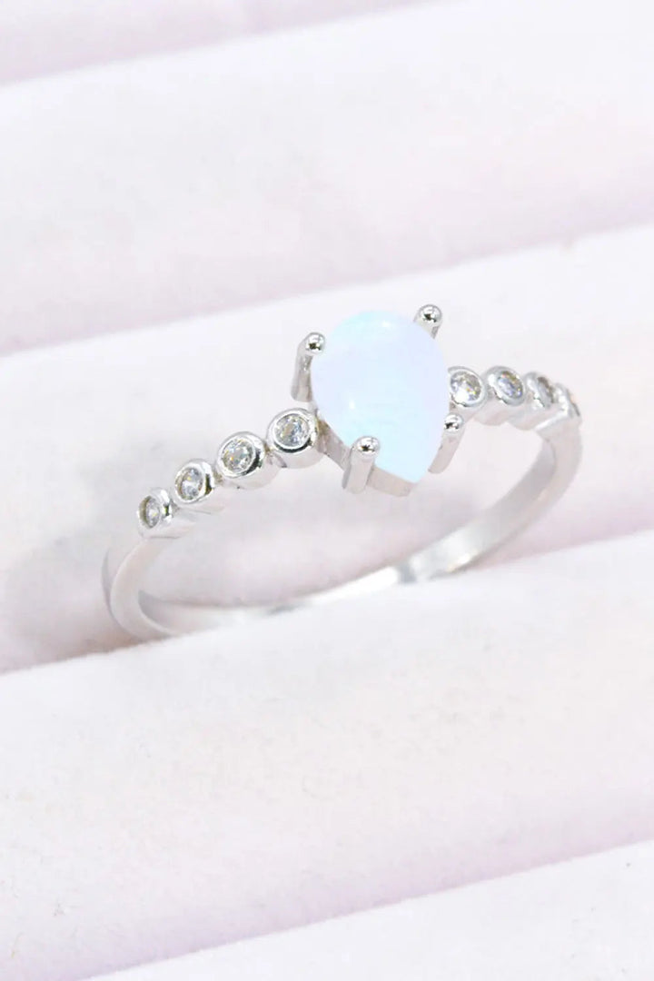 LOVCIA Teardrop Natural Moonstone Ring