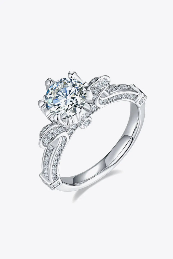 LOVCIA Adored 1 Carat Moissanite 925 Sterling Silver Ring