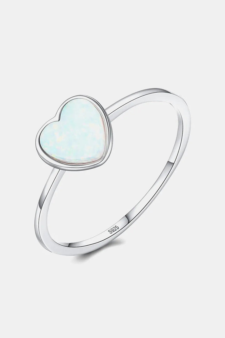 LOVCIA Opal Heart 925 Sterling Silver Ring