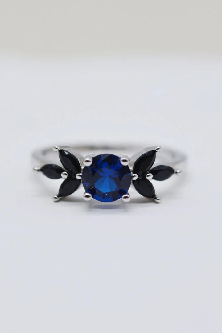 LOVCIA Spinel Zircon Leaf Ring