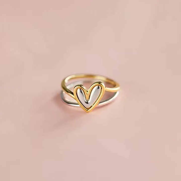 LOVCIA Heart Shape Irregular 925 Sterling Silver Ring