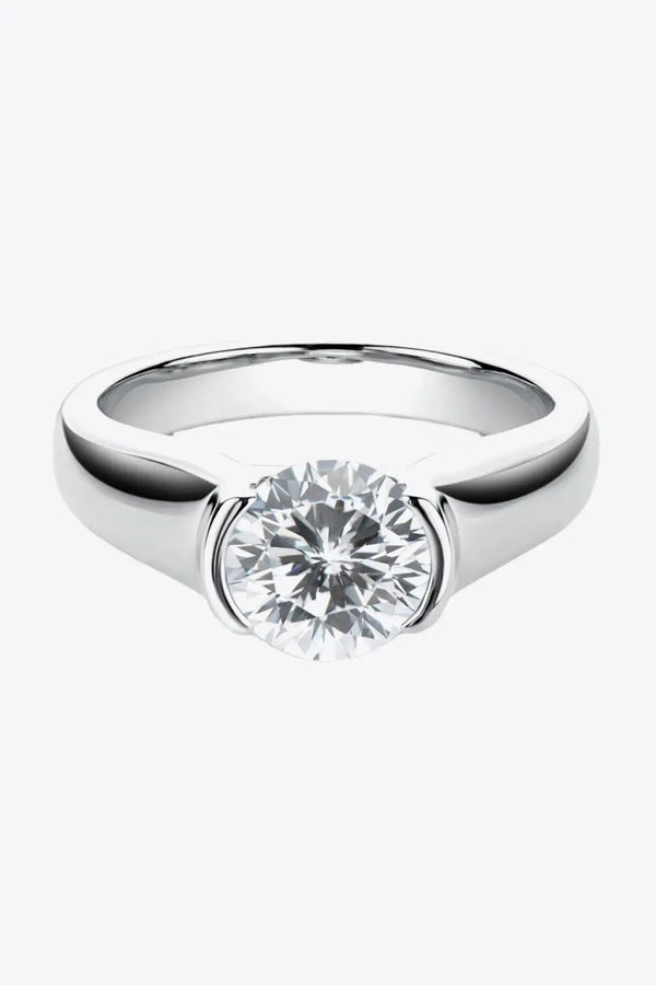 LOVCIA Looking Good 2 Carat Moissanite Platinum-Plated Ring