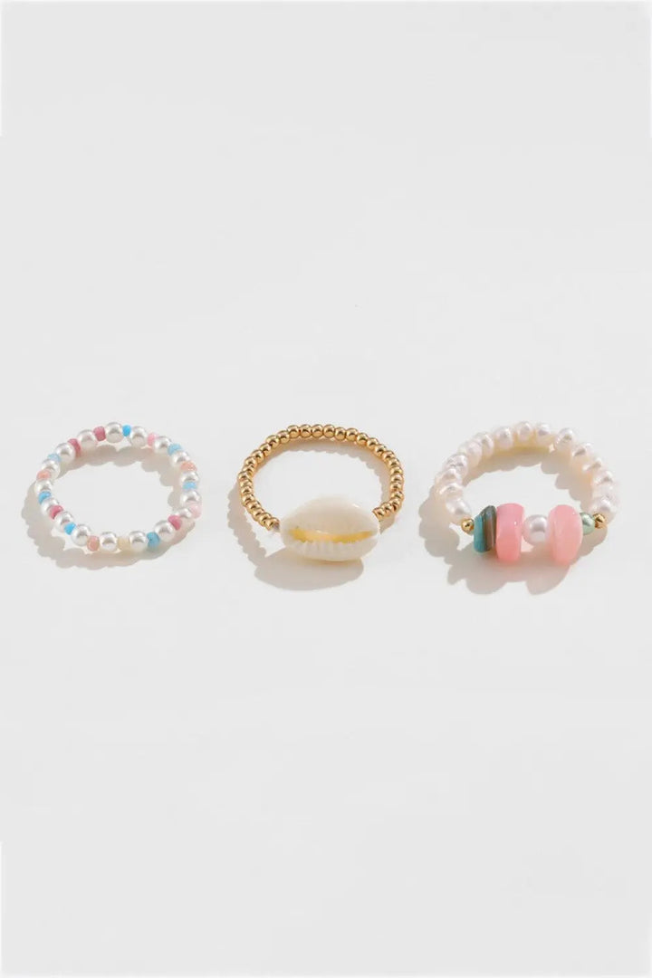 3-Piece Ocean Element Ring Set LOVCIA