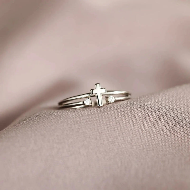 925 Sterling Silver Cross Ring LOVCIA