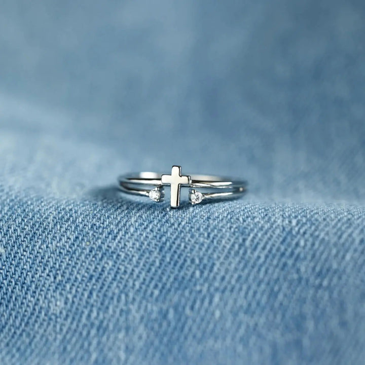 925 Sterling Silver Cross Ring LOVCIA