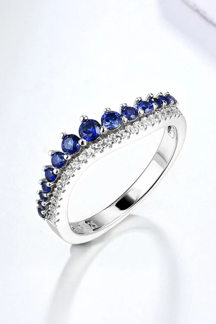 Lab-Grown Sapphire 925 Sterling Silver Rings LOVCIA