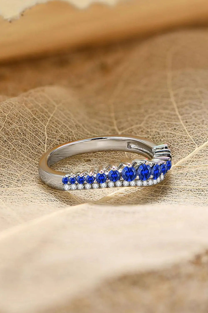 Lab-Grown Sapphire 925 Sterling Silver Rings LOVCIA