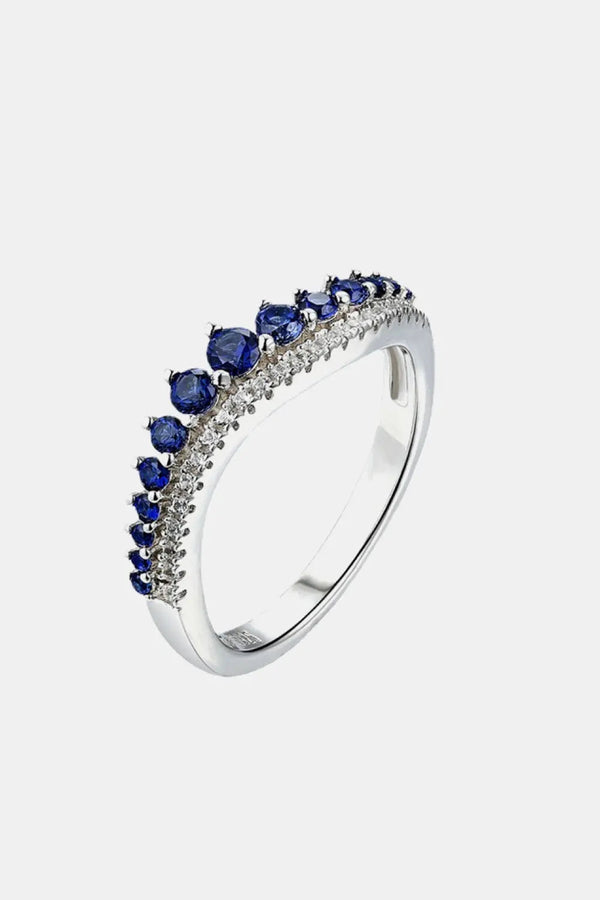 Lab-Grown Sapphire 925 Sterling Silver Rings LOVCIA