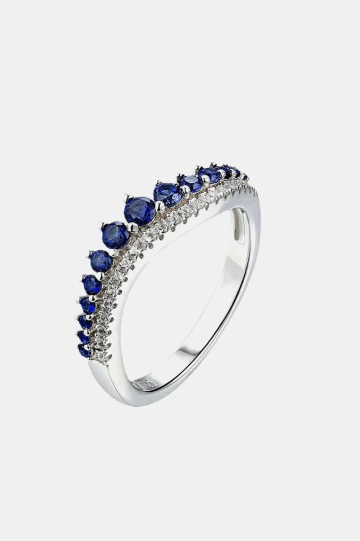 Lab-Grown Sapphire 925 Sterling Silver Rings LOVCIA