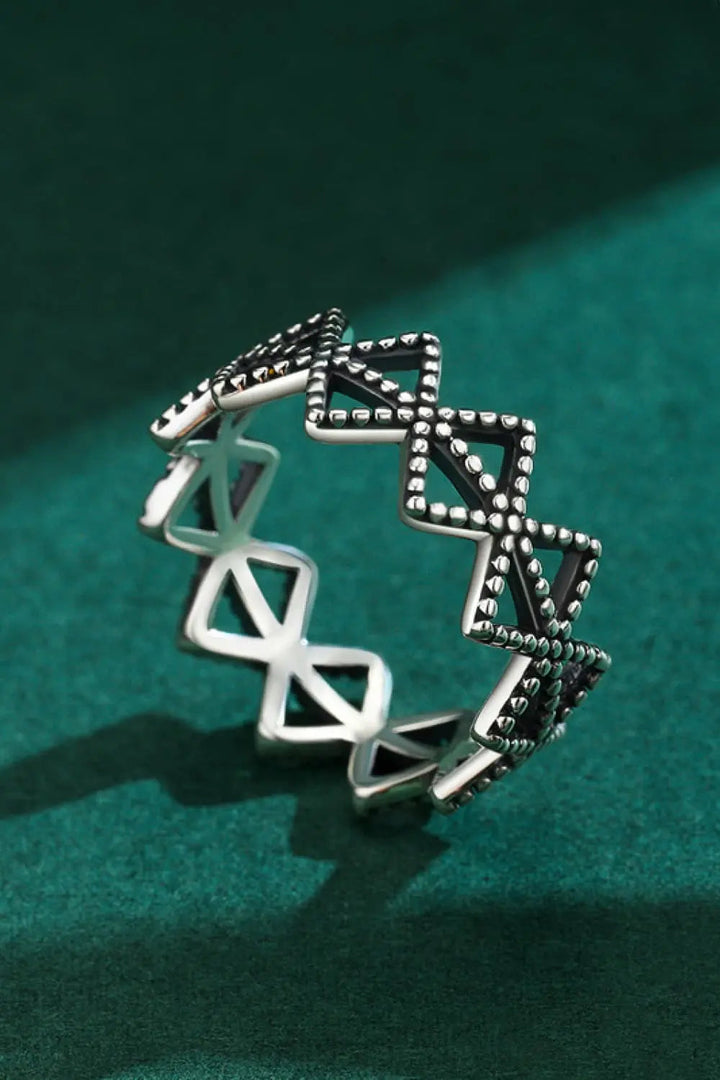 925 Sterling Silver Geometry Shape Ring LOVCIA