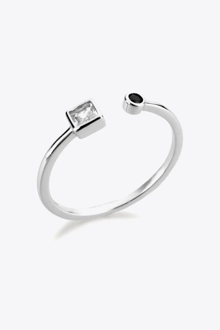 Zircon 925 Sterling Silver Open Ring LOVCIA