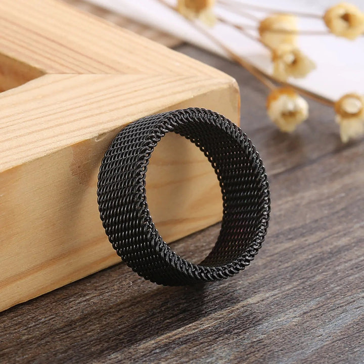 LOVCIA Weave Stainless Steel Ring